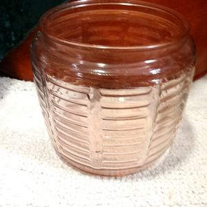 Vtg Anchor Hocking Pink Depression Glass Princess Cookie Cracker Jar Base Only